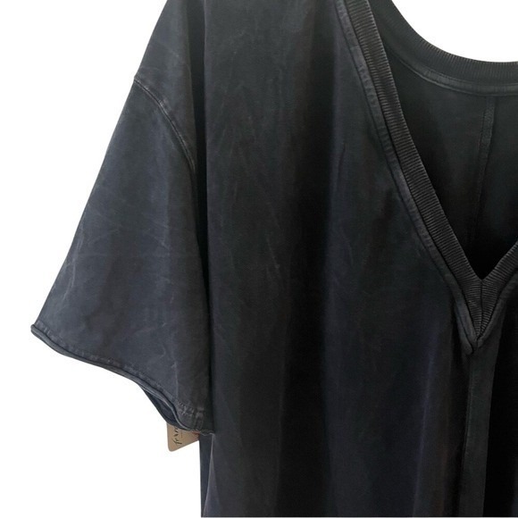 Free People Movement | Hot Shot Tee Romper | Black Faded Reversible Small | NWT - Picture 8 of 15